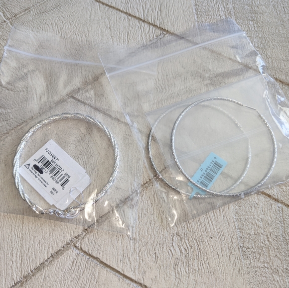 Sterling Silver Bracelet + Earrings 💎 Fine Jewelry Set - Picture 5 of 9